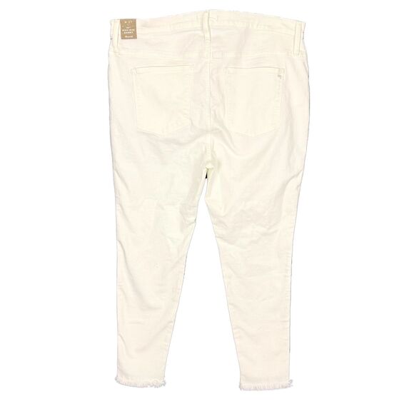 MADEWELL 10" High Rise Skinny Jeans 37 Step Hem Edition Button Fly White B46 - Picture 3 of 8